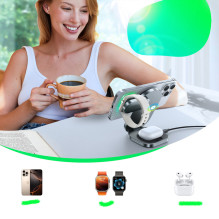 „Joyroom JR-W17 Qi 3-in-1“ belaidis indukcinis įkroviklis – juodas