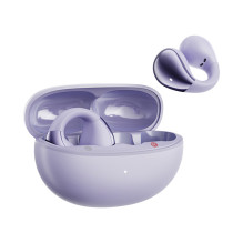 OWS QCY Crossky C30 ausinės su spaustuku, IPX4, „Bluetooth 5.4“ – violetinės