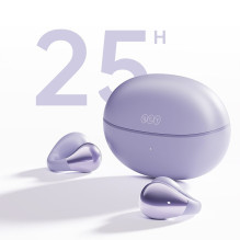OWS QCY Crossky C30 ausinės su spaustuku, IPX4, „Bluetooth 5.4“ – violetinės