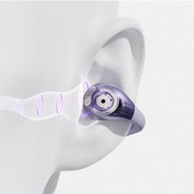 OWS QCY Crossky C30 ausinės su spaustuku, IPX4, „Bluetooth 5.4“ – violetinės