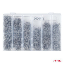 Large set of staples for plastic, 3000 pcs. AMIO-04743