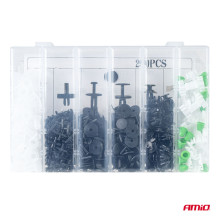 Set of medium car clips and pins 290 pcs AMIO-04742