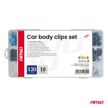 Small set of car clips and pins with tools 148 pcs AMIO-04741