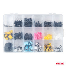 Set of medium car clips and pins 200 pcs AMIO-04739