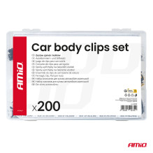 Set of medium car clips and pins 200 pcs AMIO-04739