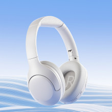 QCY H3 Lite Over-Ear Headphones with ANC and Bluetooth 5.3 - White