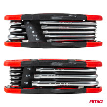 Sulankstomi TORX raktai, 8 vnt. CRV AMIO-04789