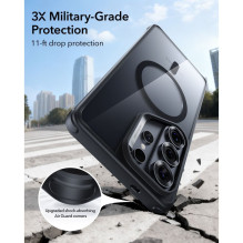 ESR Classic Hybrid MagSafe dėklas, skirtas Samsung Galaxy S26 Ultra – skaidriai juodas