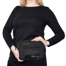 Wozinsky WSB-W1 unisex shoulder bag with adjustable strap, waterproof - black