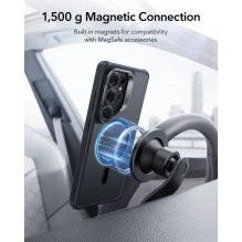 ESR klasikinis hibridinis „MagSafe“ dėklas su atramėle, skirtas „Samsung Galaxy S26 Ultra“ – juodas