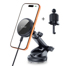 „Tech-Protect V9 MagSafe 25W Qi 2.2“ automobilinis įkroviklis – juodas