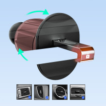 Dudao F2+ smartphone holder for the air vent with clamp - black