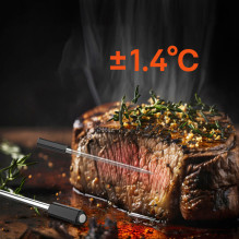 Meatmeet Pro Smart Kitchen Thermometer with Bluetooth App, Grill, Oven, Smoker - Black