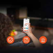 „Meatmeet Pro“ išmanusis virtuvės termometras su „Bluetooth“ programėle, kepsnine, orkaite, rūkykla – juodas