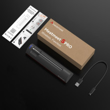 „Meatmeet S Pro“ virtuvės termometras su „Bluetooth“ / „WiFi“ programėle kepsninei, orkaitei, rūkyklai – pilkas