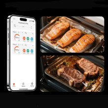 Meatmeet X Pro Kitchen Thermometer with Bluetooth / WiFi App for Grill, Oven, Smoker - Black