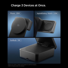 Spigen Essential Qi2.2 25W 3in1 MagSafe Magnetic Wireless Charger - Black
