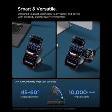 „Spigen Essential Qi2.2 25W 3in1 MagSafe“ magnetinis belaidis įkroviklis – juodas