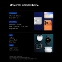 „Spigen Essential Qi2.2 25W 3in1 MagSafe“ magnetinis belaidis įkroviklis – juodas