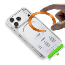 „Tech-Protect MMP-210 MagSafe“ 2 magnetinių žiedų pakuotė – oranžinė / juoda