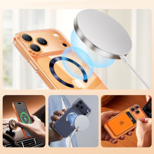 „Tech-Protect MMP-210 MagSafe“ 2 magnetinių žiedų pakuotė – oranžinė / juoda