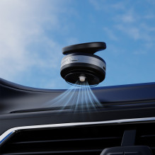 Dudao F24MAX Car Holder with 15W Wireless Charger, MagSafe Compatible, with Automatic Suction Cup - Black