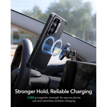 ESR Cyber Tough MagSafe dėklas, skirtas Samsung Galaxy S26 Ultra, su atrama, juodas