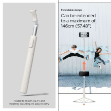 Spigen S541W Bluetooth Selfie Stick - White