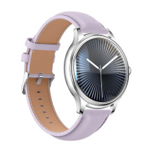 COLMI L28 Smart Watch (silver-purple + purple leather strap)
