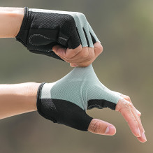 Wozinsky WRR-02L dviratininko pirštinės, L dydis, pilkos