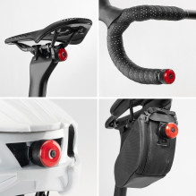 „Wozinsky WIS-01“ vandeniui atsparūs išmanūs galiniai žibintai, 2 vnt. – juodi