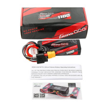 Lipo Gens Ace G-Tech 1100mAh 11.1V 3S1P 60C GRP-76 kieto korpuso baterija su XT60 kištuku Lipo Gens Ace G-Tech 1100mAh 11.1V 3S1P 60C GRP-76 kieto korpuso baterija su XT60 kištuku