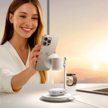 Joyroom JR-W23 Qi2 4-in-1 desktop charger with built-in inductive night light - white