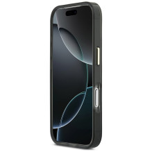 „Guess IML 4G Script Metal“ dėklas, skirtas „iPhone 17 Pro Max“ – juodas