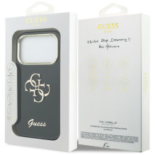 Guess IML 4G Script Metal case for iPhone 17 Pro Max - black