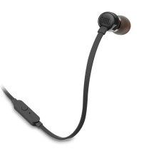 JBL Tune 110 į ausis įdedamos ausinės su 3,5 mm mini lizdu ir nuotolinio valdymo pulteliu – juodos