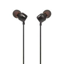 JBL Tune 110 į ausis įdedamos ausinės su 3,5 mm mini lizdu ir nuotolinio valdymo pulteliu – juodos