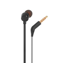 JBL Tune 110 į ausis įdedamos ausinės su 3,5 mm mini lizdu ir nuotolinio valdymo pulteliu – juodos