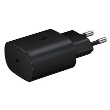 „Samsung EP-TA800EBE“ 25 W USB-C sieninio įkroviklio pakaitinis rinkinys – juodas