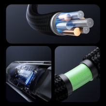 „Joyroom S-A16 Pro Prism“ serijos 100 W USB-C laidas – USB-C su skaitmeniniu ekranu 1,2 m – juodas