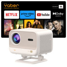 Yaber L2 Plus LCD FullHD 1080p Multimedia Projector with JBL Speakers - Beige