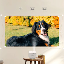„Yaber L2 Plus“ LCD „FullHD 1080p“ multimedijos projektorius su JBL garsiakalbiais – smėlio spalvos