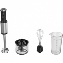 Hand Blender, 1200W in CB, Black, Tiger Teeth Cutter, Whisk, Food Processor, Cup
