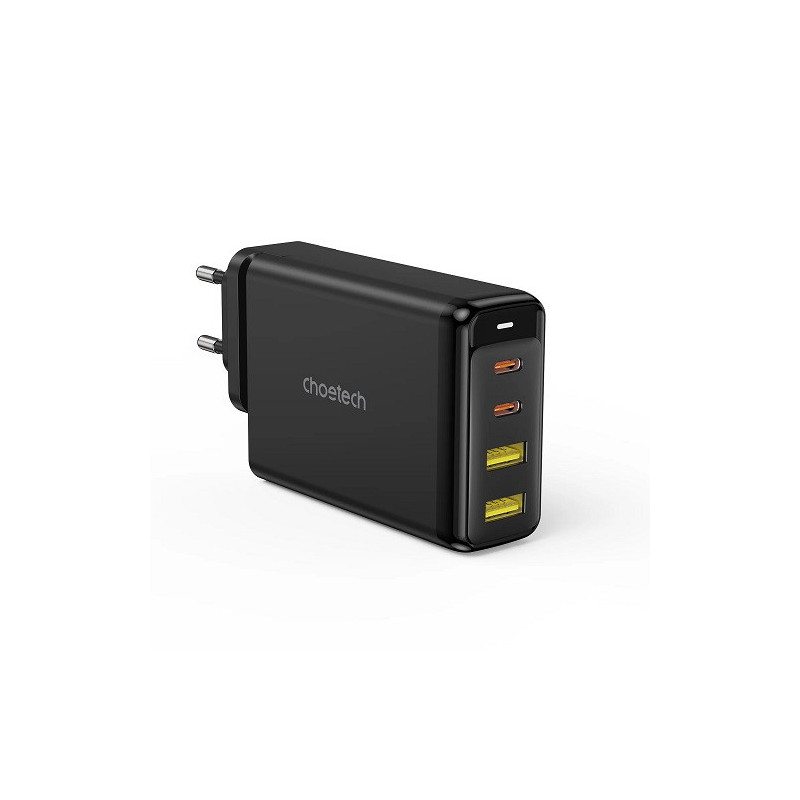 Charger CHOETECH GaN 2x USB Type-C, 2x USB Type-A: 140W, PD3.1, QC3.0