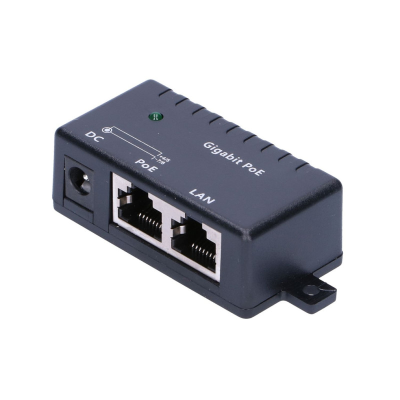 Passive Gigabit PoE Injector / Splitter, 1 port