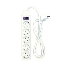 Household extension cord 1.8m, 5 sockets, with switch