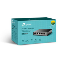 TP-LINK 5 prievadų gigabito „Easy Smart“ komutatorius su 4 prievadų „PoE+“