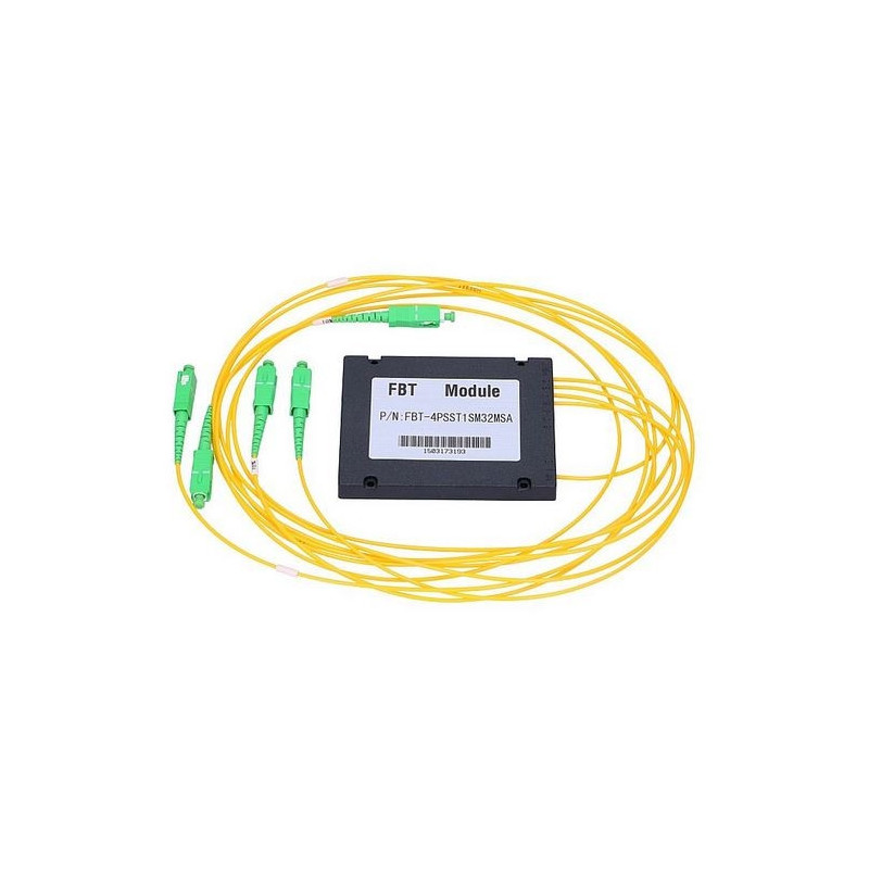 EXTRALINK 1:4 FBT JUNGTIS 70:10:10:10 SC / APC 2.0MM 1M ABS DĖŽUTĖ