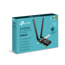 TP-LINK AX3000 Wi-Fi 6 Bluetooth 5.2 PCIe adapteris