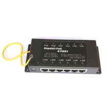 Passive Gigabit PoE Injector / Shielded Panel, 6 ports